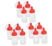 JECOMPRIS 12pcs Portable Salad Dressing Containers Mini Condiment Squeeze Bottles for Travel Meal Prep and Bbq Small Ketchup and Mustard Bottles