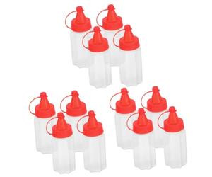 JECOMPRIS 12pcs Portable Salad Dressing Containers Mini Condiment Squeeze Bottles for Travel Meal Prep and Bbq Small Ketchup and Mustard Bottles