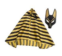 JECOMPRIS 1Set Egyptian Anubis Mask Kerchief Cosplay Costume Props for Halloween Parties Elegant Design for Festivals Comfortable Fit for All Faces Unique Vintage Style