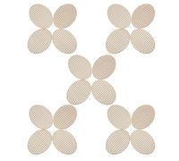 JECOMPRIS 20pcs Mini Oval Wooden Discs with Holes 6x4.5cm for DIY Cross Stitch Ornaments, Paintable Flat Wood Hanging Decorations for Christmas and Craft Projects