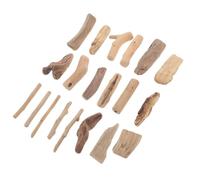 JECOMPRIS 20pcs Natural Wood Branches for Aquarium Decor and DIY Crafts, Khaki Driftwood with Smooth and Delicate Surface, Different Shapes for Garden Displays and Fish Tank Decoration