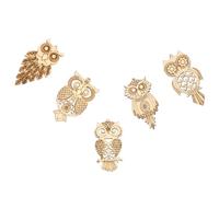 JECOMPRIS 25pcs Wooden Owl Cutouts Cartoon Shape Hanging Pendants Beige Color Craft Decorations for Home Decoration Festival Party