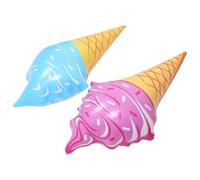 JECOMPRIS 2pcs Aerated Ice Cream Pool Swimming Floats for Adults Inflatable Ice Cream Ice Cream Balloon Prop Blow up Beach Inflatable Ice Cream Decoration Swim Float