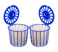 JECOMPRIS 2pcs Blue Plastic and Jute Bird Nests Hanging Cage Nest for Parrots and Birds, Washable and Designed to Satisfy Biting Habit, for Zoos and Pet Shops