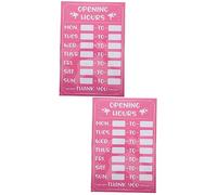 JECOMPRIS 2pcs Business Hours Self-adhesive Stickers for Shops Rewritable Open Signs Sunproof Hour Labels Adhesive Random Style