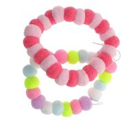 JECOMPRIS 2pcs Cat Plush Ball Collar Set with Elastic Rope Lightweight Design for Pets Stylish and Fashionable Festival Collar for Cats Suitable for Party and Social Visits Random Color
