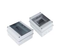 JECOMPRIS 2pcs Electricity Distribution Boxes with Clear Window and Way Circuit Breaker Protection Enclosure for Indoor Outdoor Use Din Rail Power Safety Switch Junction