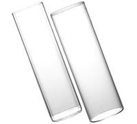 JECOMPRIS 2pcs Glass Cocktail Cups Set Straight Cold Coffee Glass for Mojito Wine and Iced Drinks Square Round Drinkware for Home and Party