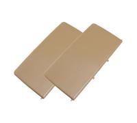 JECOMPRIS 2pcs Inside Vehicle Mirror Visor Cover for Deep Beige Flip Cover Design Angle Sun Visor Vanity Mirror Replacement Easy to Clean Automotive Interior Accessory