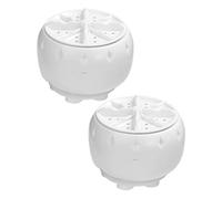 JECOMPRIS 2pcs Portable Mini Turbo Washing Machine Usb Powered Suction Cups, Compact Plastic Washer for Travel, Camping, and Apartment Laundry Use