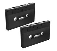JECOMPRIS 2pcs Retro Black Cassette Tape Wall Decor Made of Plastic, Easy to Install with DIY Creativity, for Music Themed Party or Bar Decoration
