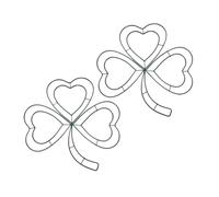 JECOMPRIS 2pcs Shamrock Shaped Metal Wreath Frames 31x31cm DIY Garland Hoops for St Patrick’s Day Irish Holiday Home Décor Craft Supplies