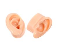 JECOMPRIS 2pcs Silicone Ear Models for Earphones Display Simulation Human Ear Studs Props Flesh Color Left and Right for Piercing Practice and Display