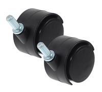 JECOMPRIS 2Pcs Universal Replacement Castor Wheels 2.8 Inch Swivel Rollers for Clothes Drying Rack and Home Furniture Smooth Rubber Casters