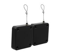 JECOMPRIS 2pcs Wall Mounted Automatic Door Closers Silent Self-Closing with Iron Pull Cord No Drilling Required for Bathroom Bedroom Office Doors Home Use