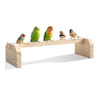 JECOMPRIS 2pcs Wooden Parrot Stand Bird Perch for Birds and Chicks with Easy Installation as A Pet Plaything in Khaki Colour