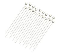 JECOMPRIS 30pcs Heart Shape Place Card Holders with Wire for Wedding Table Numbers Floral Picks Photo Clip Memo Stand Lightweight Resistant Floral Arrangement Accessories