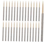 JECOMPRIS 32Pcs Silver Candy Sticks Multi Function Decorative Lollipop Sticks for Apples Cakes Parties Lightweight for Banquet and Home Use