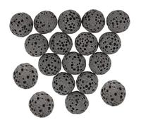 JECOMPRIS 39pcs Natural Black Volcanic Stone Aromatherapy Diffuser Stones 8mm Non-porous Fragrance Rocks for Essential Oil Scent Home Decor and Flower Pot