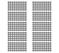 JECOMPRIS 3d Scanner Marker Dots Set 10 Sheets Reflective Tracking Markers for Motion Capture and Scanner Alignment 6mm Inner Diameter 10mm Outer Diameter 50 Pieces Per Sheet for 3d