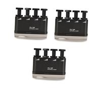 JECOMPRIS 3pcs Musicians Athletes Physical Therapy Guitar Finger Practice Black Hand Grip Finger Exerciser