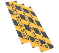 JECOMPRIS 3pcs Nonskid Pvc Floor Warning Tape Stickers with High Visibility Watch Your Step Design for Platforms and Home Safety