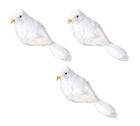 JECOMPRIS 3Pcs Simulation Pigeons Birds Adornment with Clip Realistic Garden Ornaments for Plants Party Christmas Decoration