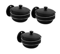 JECOMPRIS 3pcs Wall-mounted Stainless Steel Ashtray Lid Creative Indoor Toilet Bathroom Easy Installation Modern Design for Home Office Use