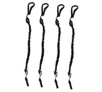 JECOMPRIS 4pcs Ab Roller Pull Ropes Resistance Bands Made of Sturdy Latex and Cloth for Abdominal Training, Suitable for Core Exercise at Home Or Gym, Not Easy to Break for Beginners