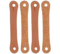 JECOMPRIS 4pcs Pu Leather Drumstick Control Clips for 5a and 7a Drumsticks, Non-slip Grip Tape Handles for Drum Practice, Auxiliary Tool for Beginners and Drummers Random Color