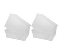 JECOMPRIS 4pcs Square Plastic Laboratory Water Basin for Science Experiments with Design, Longterm Strength and Effortless Cleaning, for Washing Glassware and Lab Tools