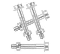 JECOMPRIS 4pcs Turntable Headshell Screws Cartridge Mounting Silver Aluminum Alloy Screws for Vinyl Record Player Repairs