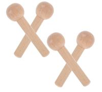 JECOMPRIS 4pcs Wooden Pegboard Hooks Round Wood Sticks for Craft Multi-Purpose Tool Holders Versatile Storage Solution for Homes and Retail Spaces