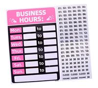 JECOMPRIS 4pcs Writable Business Hours Sign Store Hours Sticker Opening Label for Banks Retail Strong Adhesive Easy to Use for Grand Openings