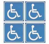 JECOMPRIS 4sheets Self-Adhesive Disabled Wheelchair Decals Disability Symbol Stickers for Easy Application Wheelchairs and Accessible Spaces