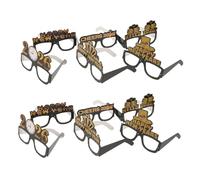 JECOMPRIS 5 Sets Year Eve Party Glasses Disposable Glitter Paper Eyewear Creative Nye Dress Up Props for Year Photo Booth Celebrations