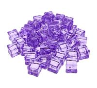 JECOMPRIS 50pcs Decorative Fake Ice Cubes Reusable Plastic Ice Cubes for Fish Tank and Photography Props for Home Shop Restaurant Decoration Rich Colors