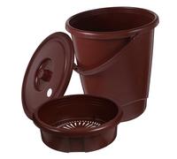 JECOMPRIS 5l Bathroom Garbage Can with Convenient Flip Lid and Handle, Portable Tea Dregs Waste Container for Kitchen and Small Areas, Sturdy Pp Material Waste Basket