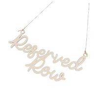 JECOMPRIS 5pcs Wooden Chair Reserved Hanging Signs for Wedding and Lightweight Sturdy Material Simple Elegant Design for Chair Back Decoration
