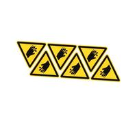 JECOMPRIS 6pcs High Adhesion Hand Injury Prevention Stickers Machinery Safety Warning Decals and Accidents Industrial and Personal Use