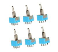 JECOMPRIS 6pcs Metal Toggle Switch Rocker Selector Guitar Way Rocker Switch for Electric Guitar Accessories