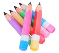 JECOMPRIS 6PCS PVC Inflatable Pencil Balloons Kit - Jumbo Colorful Hanging Classroom Decorations for Back-to-School Party and ’ Birthday - Large Pencil Balloon Props in Orange, Pink, Blue,