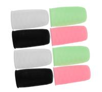 JECOMPRIS 8pcs Silicone Travel Bottle Covers Elastic Shampoo Shower Gel Sleeves Leak Container Covers for Outdoor Mix Match Colors