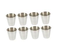 JECOMPRIS 8pcs Stainless Steel Wine Cups Unbreakable Liquor Holders for Home Bar Party Banquet Reusable Food Grade Safe Drinking Tumblers