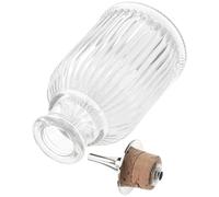 JECOMPRIS Absinthe Glass Bitters Bottle 90ml with Oak Cork Stopper Small round Cocktail Bottle for Bar Supplies for Home and Party Use