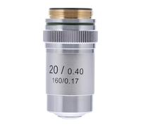 JECOMPRIS Achromatic Microscope Objective Lens to Increase Contrast and Precision with Steel Material High Accuracy 20x and 20.2mm Mounting Size for Laboratory Use