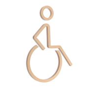 JECOMPRIS Adhesive Wheelchair Restroom Sign with Disability Symbol Modern Acrylic Handicap Decal for Bathroom Doors Easy Peel and Stick Installation Accessible Washroom Sign for Hotels and