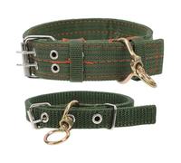JECOMPRIS Adjustable Canvas Goat Collar for Livestock with Wear-resistant and Rope-winding Prevention Features, Suitable for Outdoor Use, 2pcs Set