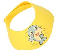 JECOMPRIS Adjustable Hair Wash Peaked Cap Eva Bathing Visor with Safe Waterproof Design, Yellow Shower Protector Bonnet for Shampoo Bathing