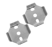 JECOMPRIS Bath Towel Rack Repair Accessories 2pcs with Base Plates and Tightening Screw Brackets, Smooth Surface Finish Silver Hardware for Bathroom Organization